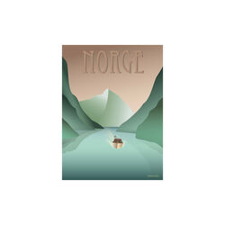 Norge Fjorden plakat, 50x70 cm, ViSSEVASSE