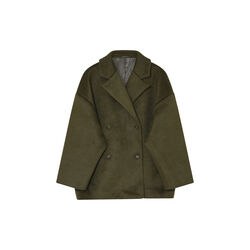 2ND Calisa - Brushed wool jakke, oliven natt, 2NDDAY