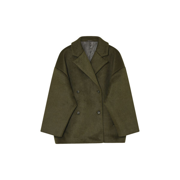 2ND Calisa - Brushed wool jakke, oliven natt, 2NDDAY