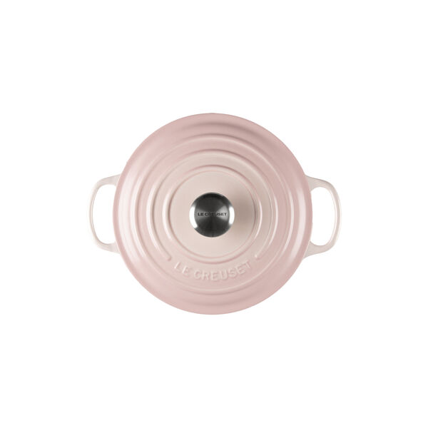 Signature st&oslash;pejern rund gryte &Oslash; 20 cm, shell pink, Le Creuset