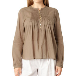 Long Sleeved Shirt, greige, Ilse Jacobsen Hornb&aelig;k