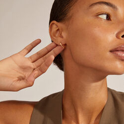 EDDY resirkulerte organisk formede små hoops, gullbelagt, Pilgrim