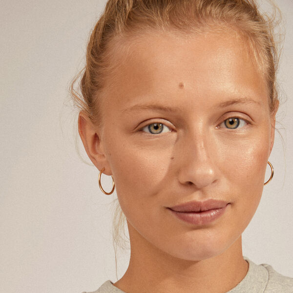 APRIL hoop &oslash;reringer small, gullbelagt, Pilgrim