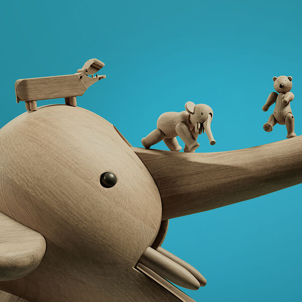 Flerpakning liliput eik 3 stk., Kay Bojesen Denmark