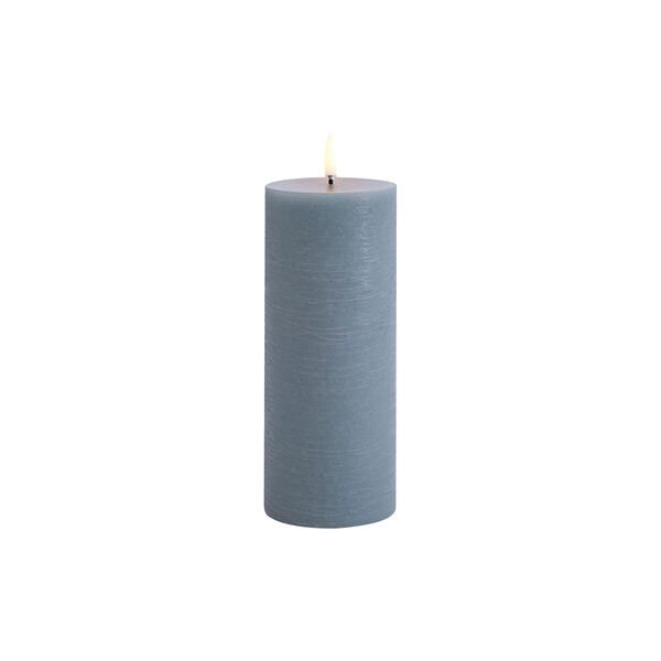 LED Pillar Candle 20 cm, hazy blue, Uyuni Lighting