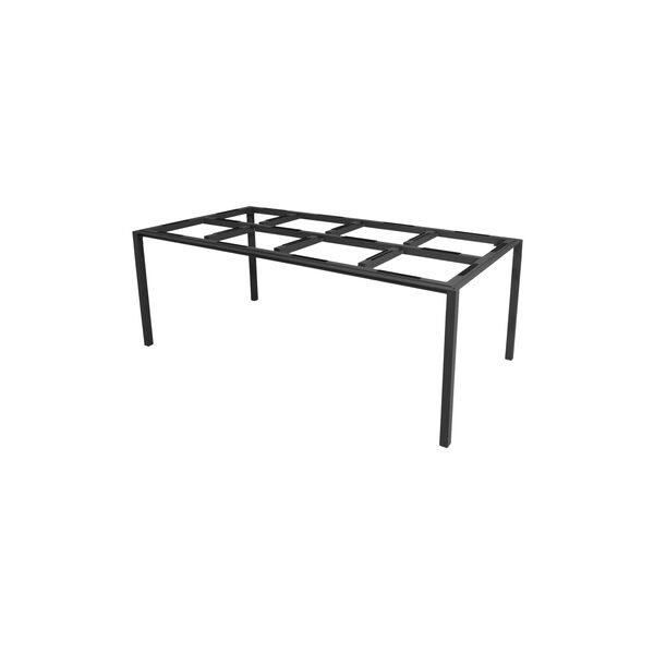 Pure spisebordunderstel 200x100 cm, lys gr&aring;/aluminium, Cane-line