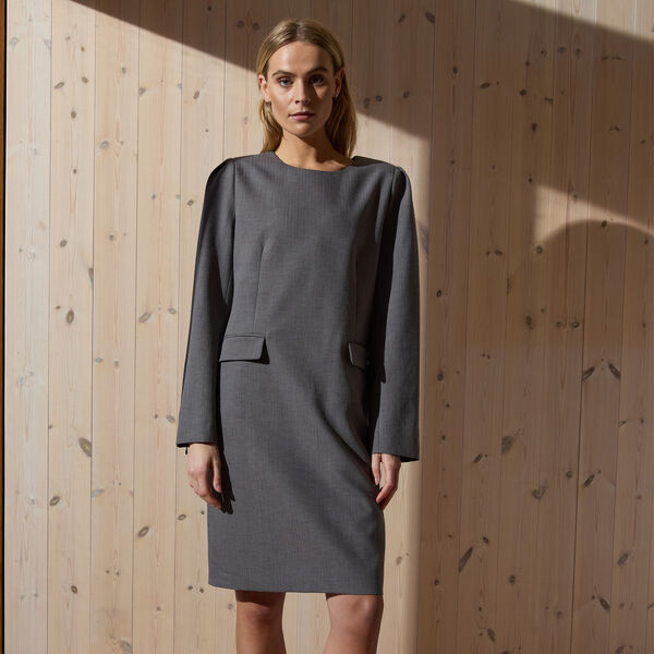 300 Veti Herringbone dress, muted clay, Heartmade