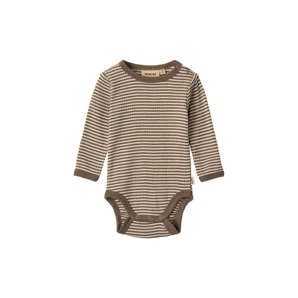 Wool Body L/S Lucca, 9578 wood stripe, Wheat