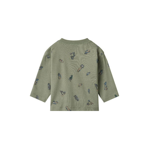 T-shirt L/S Malthe, 9552 dusty green cars T-shirt L/S Malthe, 9552 dusty green cars, Wheat