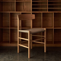 J39 Mogensen stol med polstret sete, lys oljet eik/natural canvas J39 Mogensen stol med polstret sete, lys oljet eik/natural canvas, Fredericia Furniture