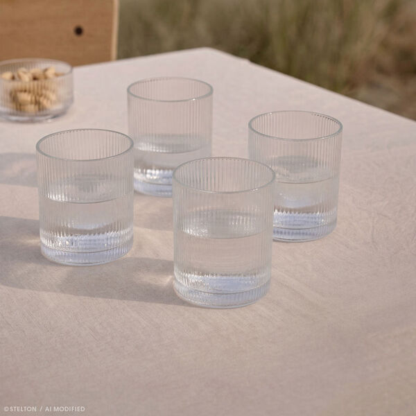 Pilastro Lowball glass 4 stk. | 35 cl | Clear, Stelton