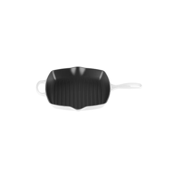 Signature st&oslash;pejern kvadratisk grillpanne 26 cm, white, Le Creuset