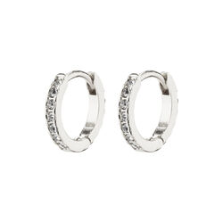 EBNA mini krystall huggie hoops, sølvbelagt, Pilgrim