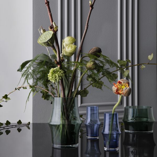 ARC vase, m&oslash;rk bl&aring;, Holmegaard