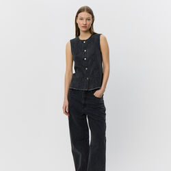 Carlasw Vest, washed black, Sofie Schnoor