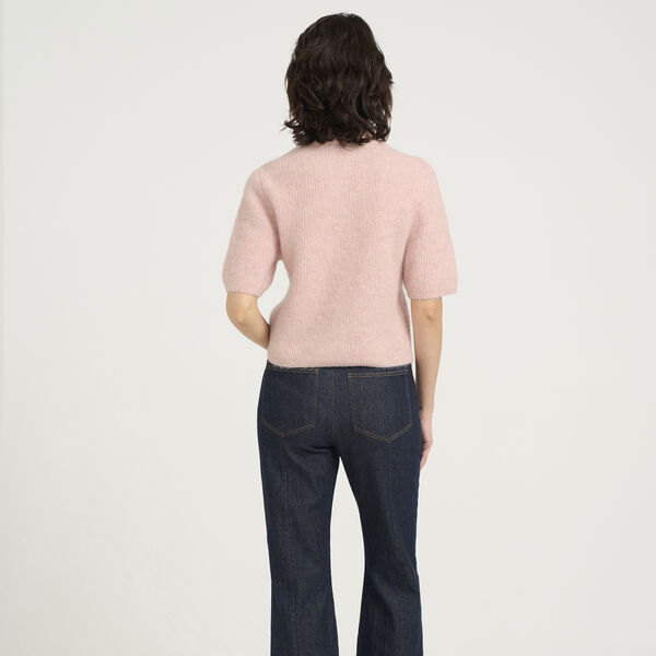 AlphaGZ SS Short Cardigan, rose grey melange, Gestuz