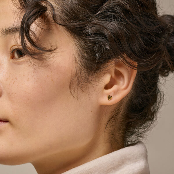 Heart Studs, forgylt, ENAMEL Copenhagen