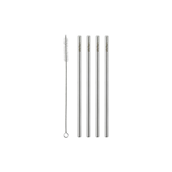Stelton gjenbrukbart sugerør 4 stk, stål Stelton gjenbrukbart sugerør 4 stk, stål, Stelton