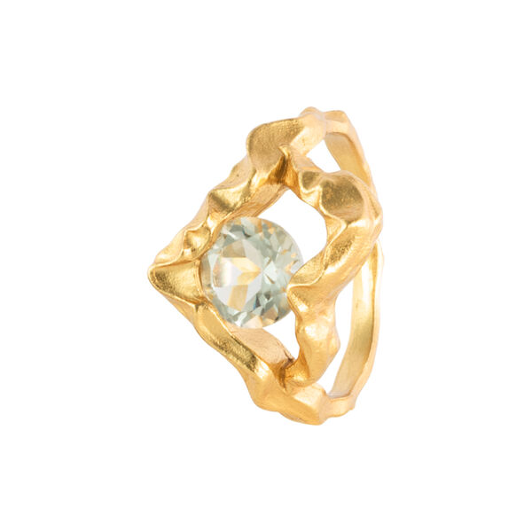 PHANTOM RING GILDED, green amethyst, House of Vincent