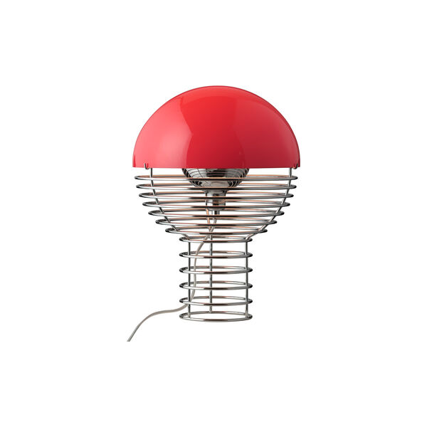 Wire Table Lamp, red, Verpan