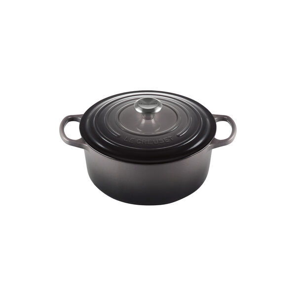Signature st&oslash;pejern rund gryte &Oslash; 26 cm, flint, Le Creuset