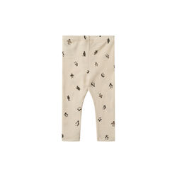 Wool Leggings Agi, 9564 penguins, Wheat