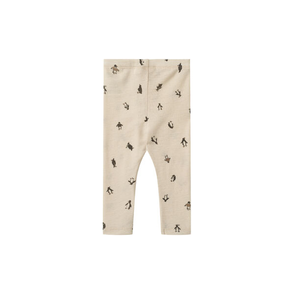 Wool Leggings Agi, 9564 penguins, Wheat