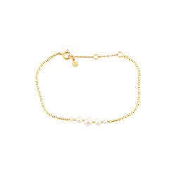 Keyla armbånd, gull/hvit, Hultquist Copenhagen