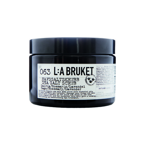 No. 063 havsaltskrubb, salvie/rosmarin/lavendel, L:a Bruket