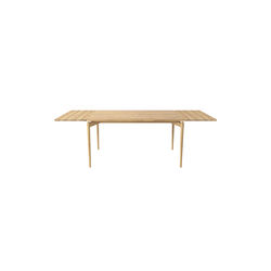 PURE Dining Table L140 incl. 2 Extension Leaves, white oiled oak, Bruunmunch Furniture