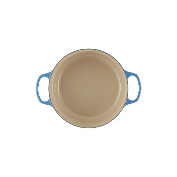 Signature st&oslash;pejern rund gryte &Oslash; 24 cm, azure blue, Le Creuset