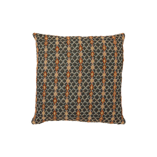 Anniken stripe pute 60x60, brown/rust, Kitty Sablu