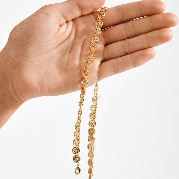 FIRE halskjede, gullbelagt, Pilgrim