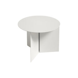 Slit Table Round sidebord, white, HAY