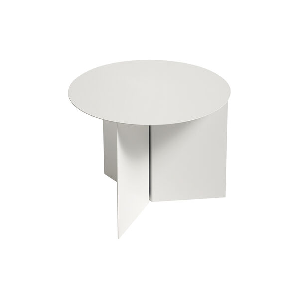 Slit Table Round sidebord, white, HAY