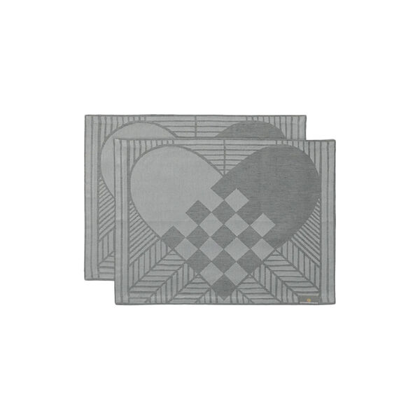 Christmas RUSTIC spisebrikker, light grey, Georg Jensen Damask