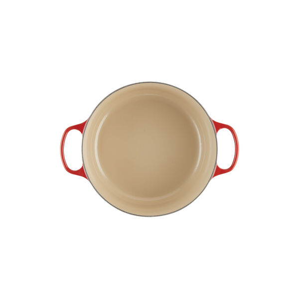 Signature st&oslash;pejern rund gryte &Oslash; 28 cm, cerise, Le Creuset
