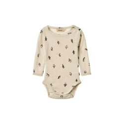 Wool Body L/S Lucca, 9564 penguins, Wheat
