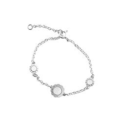 Bloom Mini Armbånd med 2 blomster, hvit perlemor, Th. Marthinsen