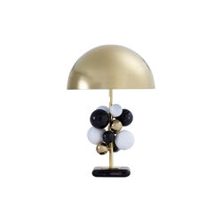 Globo bordlampe, svart/hvit marmor, Jonathan Adler
