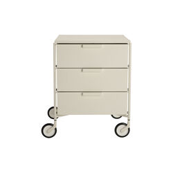MOBIL MAT kommde med skuffer, white mat, Kartell