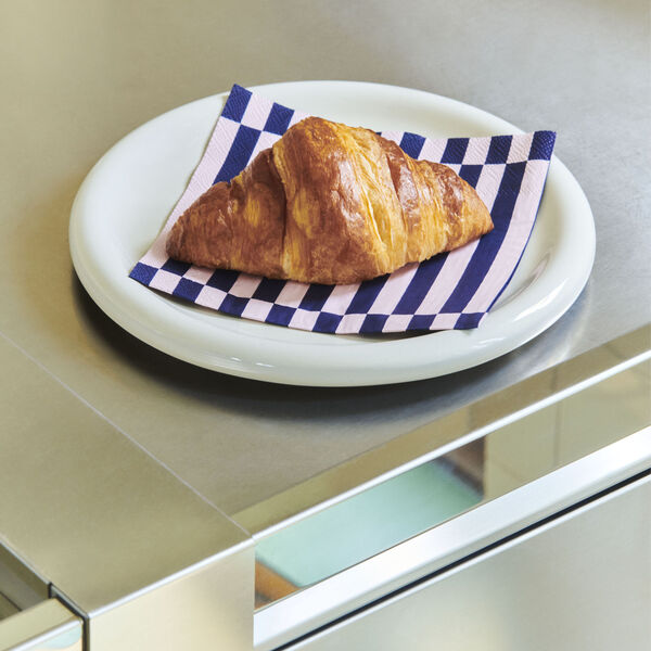 Pattern servietter lunch, light pink/dark blue pillar stripe, HAY