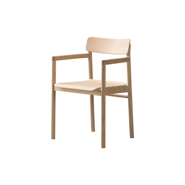 3445 Post armstol spisebordsstol, lakkert eik, Fredericia Furniture