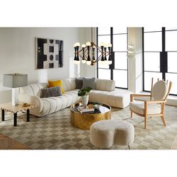 Caracas lysekrone - 16 lys, svart/messing, Jonathan Adler