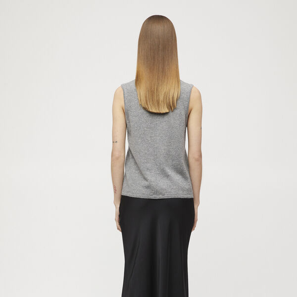 Classic Cashmere Tank, grey melange, FWSS
