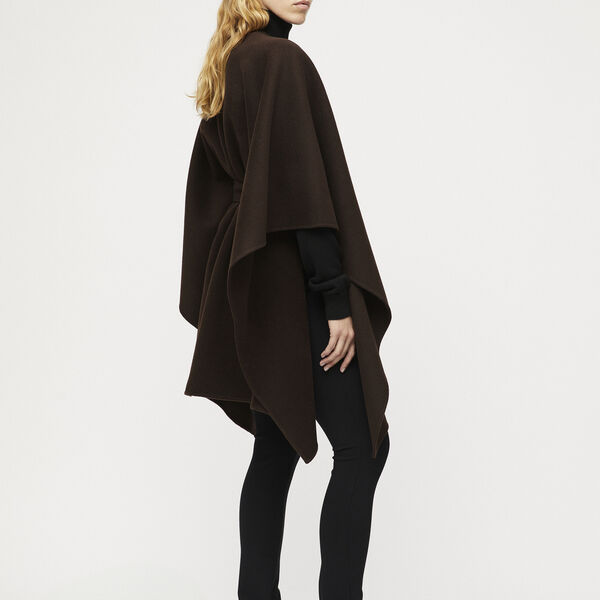 Belted Double Poncho, mol&eacute; brown, FWSS