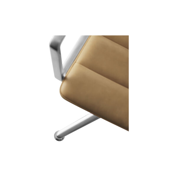 VIPP452 Swivel Chair with Gliders, sand/polished aluminium, Vipp