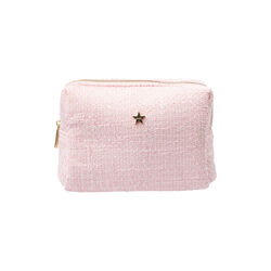 Tweed Make-Up Pouch Small, cotton candy, DARK department