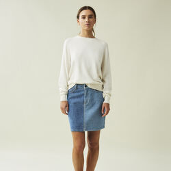 Freya Cotton/Cashmere genser, offwhite, Lexington