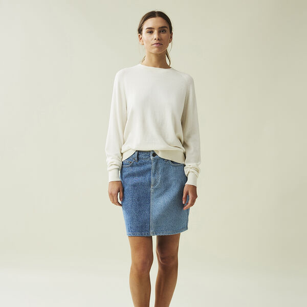 Freya Cotton/Cashmere genser, offwhite Freya Cotton/Cashmere genser, offwhite, Lexington